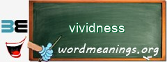 WordMeaning blackboard for vividness
